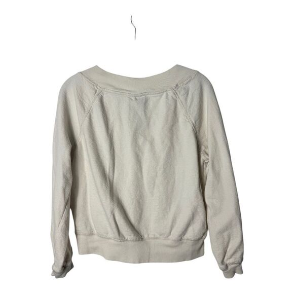 Universal Thread White V-Neck Sweatshirt Pullover Women’s Size XS Long Sleeve - Picture 3 of 4